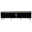 LOWBOARD SNOW in 180/54/40 cm - Eichefarben/Schwarz, Design, Holzwerkstoff/Metall (180/54/40cm) - Xora