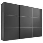 SCHWEBETÜRENSCHRANK 280/222/68 cm 3-türig Anthrazit  - Anthrazit/Alufarben, Holzwerkstoff/Metall (280/222/68cm) - Moderano