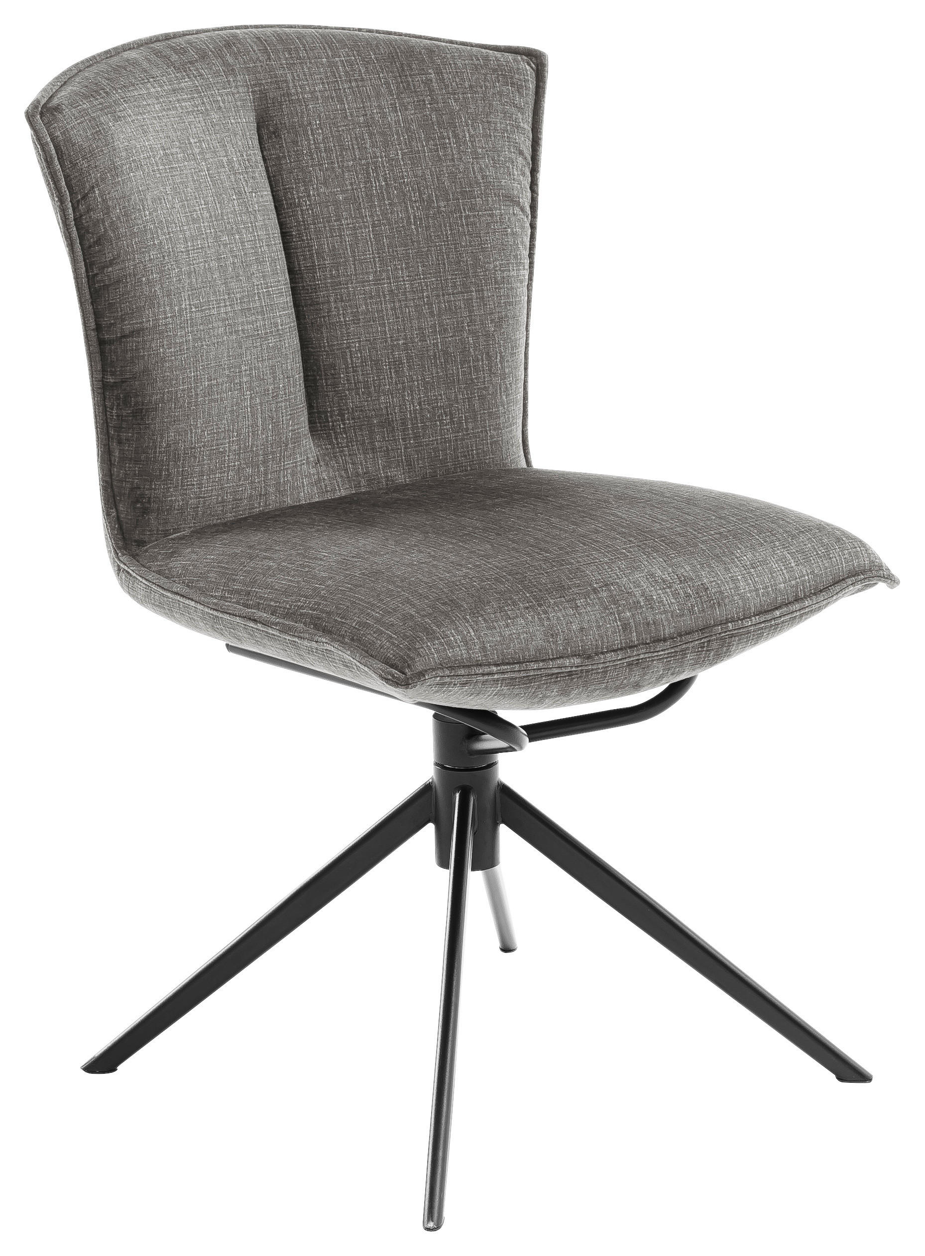 STUHL  in Stahl Velours Metall, Textil  - Anthrazit/Schwarz, Design, Textil/Metall (53/88/62cm) - Novel