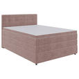 BOXSPRINGBETT 140/200 cm  in Hellrot  - Hellrot/Schwarz, KONVENTIONELL, Kunststoff/Textil (140/200cm) - Carryhome