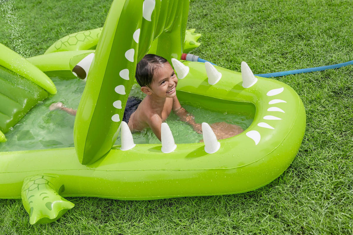 PLANSCHBECKEN 234/163/87 cm  - Grün, Basics, Kunststoff (234/163/87cm) - Bestway