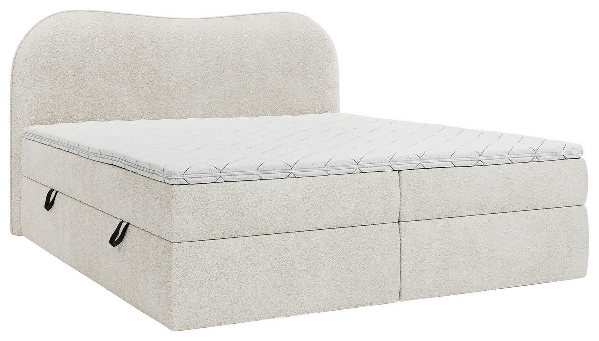 BOXBETT 180/200 cm  in Beige  - Beige/Schwarz, Design, Holz/Holzwerkstoff (180/200cm) - Chameo