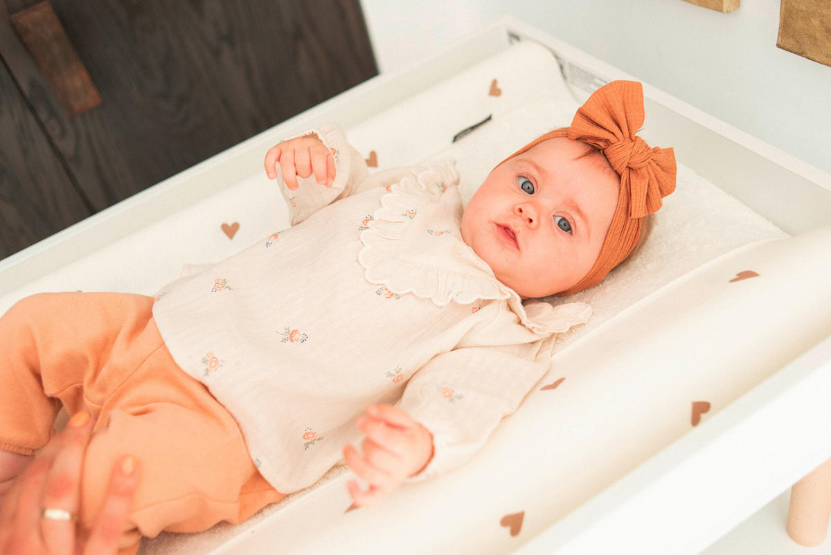 WICKELTISCH Weiß, Buchefarben  - Buchefarben/Weiß, KONVENTIONELL, Holz/Kunststoff (61/83/13cm) - Childhome