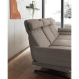 ECKSOFA  in Flachgewebe Taupe  279-327/176-217 cm  - Taupe/Schwarz, Design, Textil/Metall (279-327/176-217cm) - Dieter Knoll