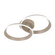 LED-DECKENLEUCHTE Velora 53,5/33/9,3 cm  - Sandfarben, Design, Kunststoff/Metall (53,5/33/9,3cm) - Dieter Knoll