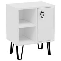 NOČNÝ STOLÍK, biela, 50/63/35 cm - biela, Design, kompozitné drevo (50/63/35cm) - MID.YOU