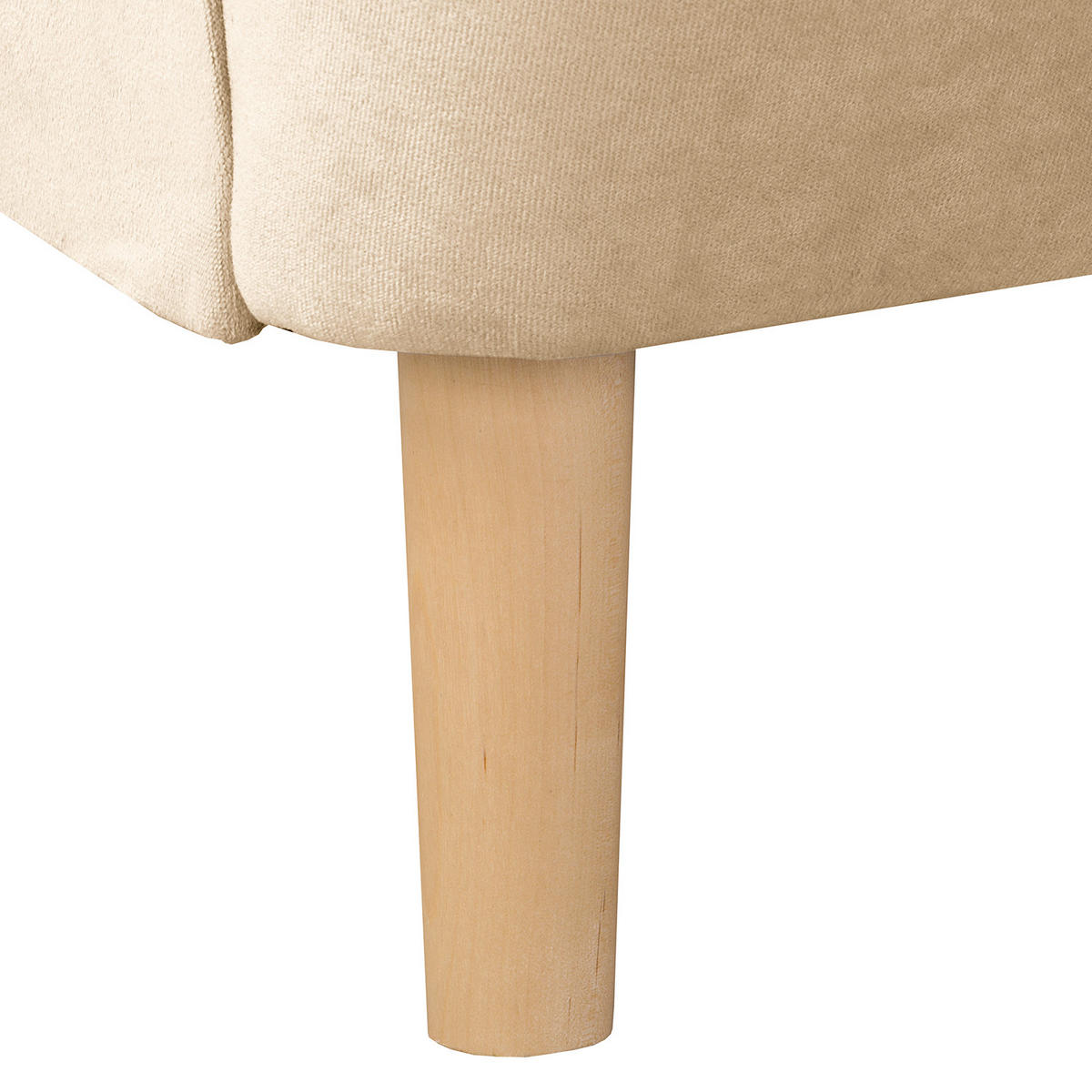 OHRENSESSEL in Samt Beige  - Beige, Design, Holz/Textil (84/105/90cm) - P & B