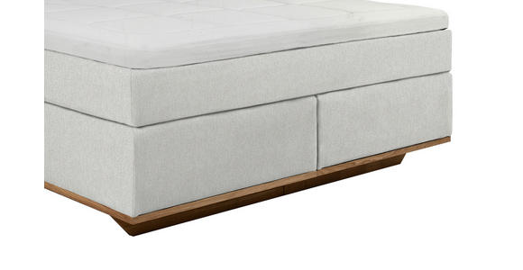 BOXSPRINGBETT 180/200 cm  in Silberfarben  - Eichefarben/Silberfarben, Natur, Holz/Textil (180/200cm) - Linea Natura