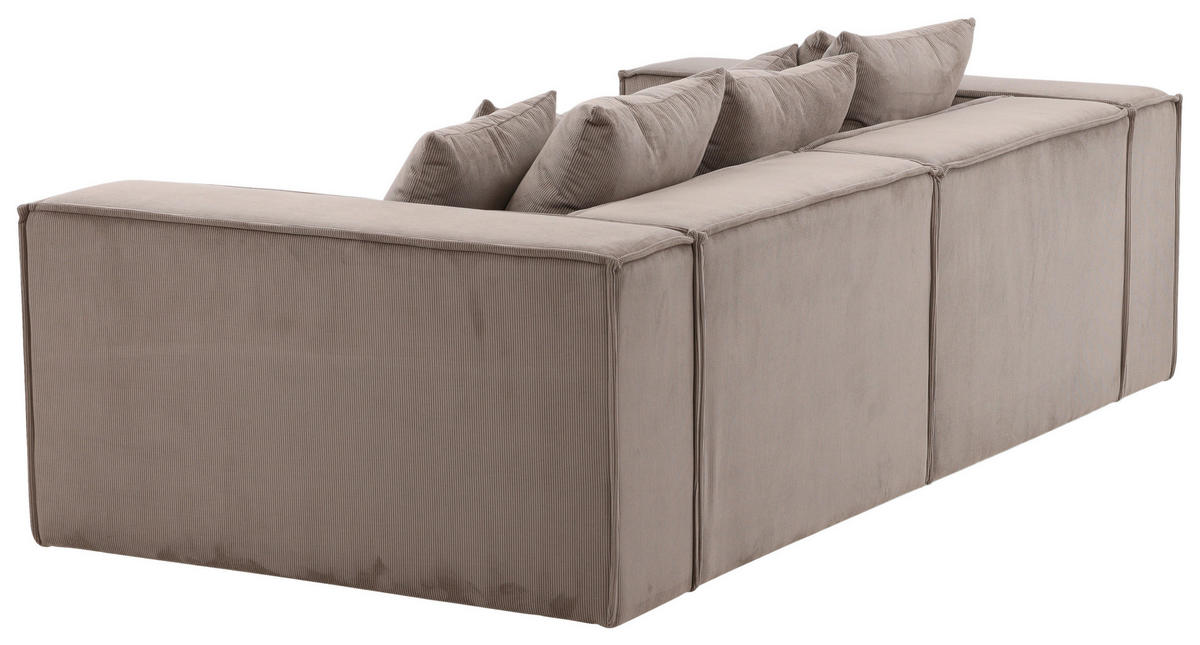 2-SITS SOFFA i trä, plast, textil brun  - brun, Design, trä/textil (232/80/116cm) - Livetastic
