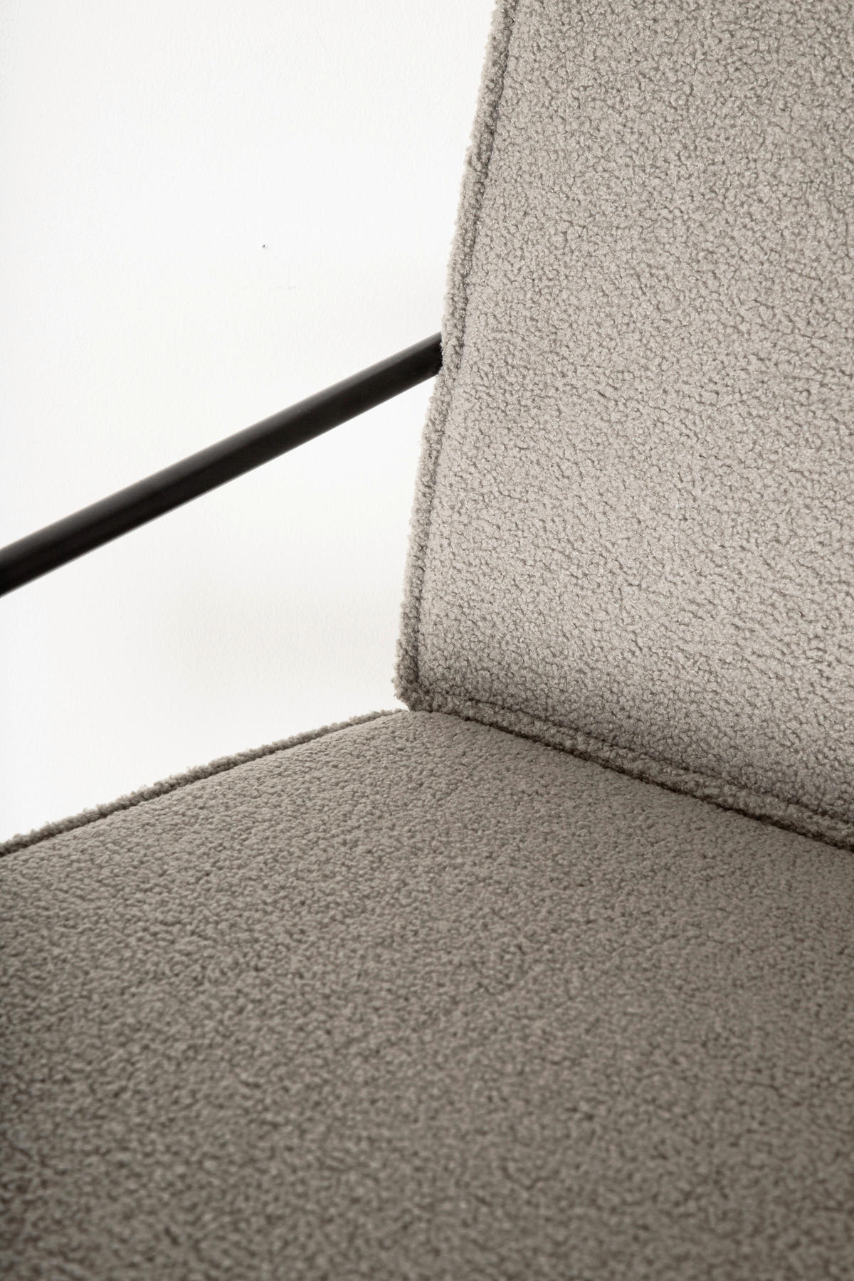 SESSEL in Teddystoff Schwarz, Beige  - Beige/Schwarz, Design, Textil/Metall (66/78/65cm) - Livetastic