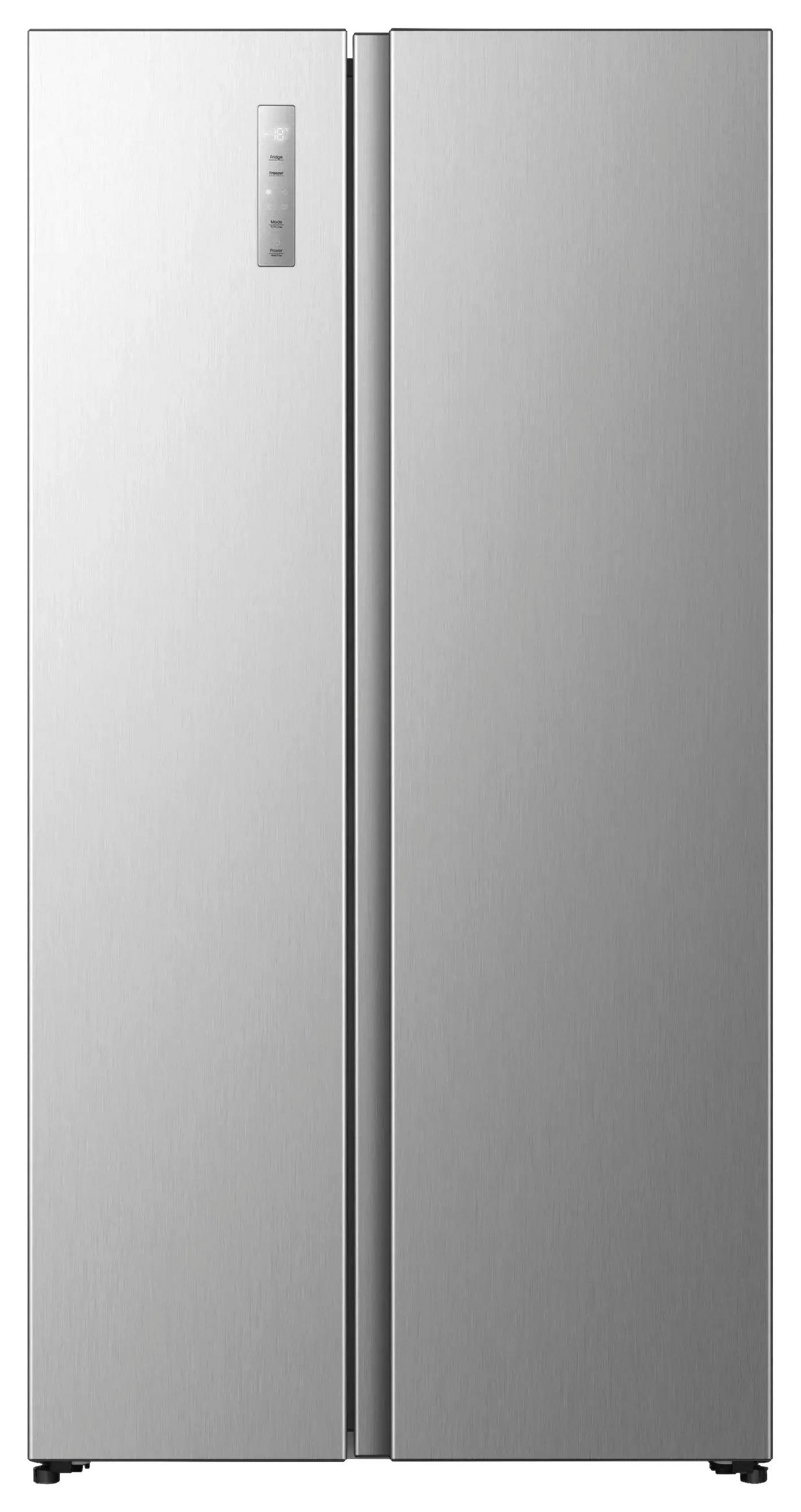 SIDE-BY-SIDE 91/178,6/64,3 cm RS3P558NEIE  - Edelstahlfarben, MODERN, Glas/Kunststoff (91/178,6/64,3cm) - Hisense