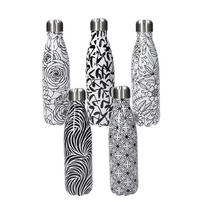 FLAŠA ZA VODU   0,5 l      - bela/crna, Osnovno, metal (6,5/28cm) - Tognana