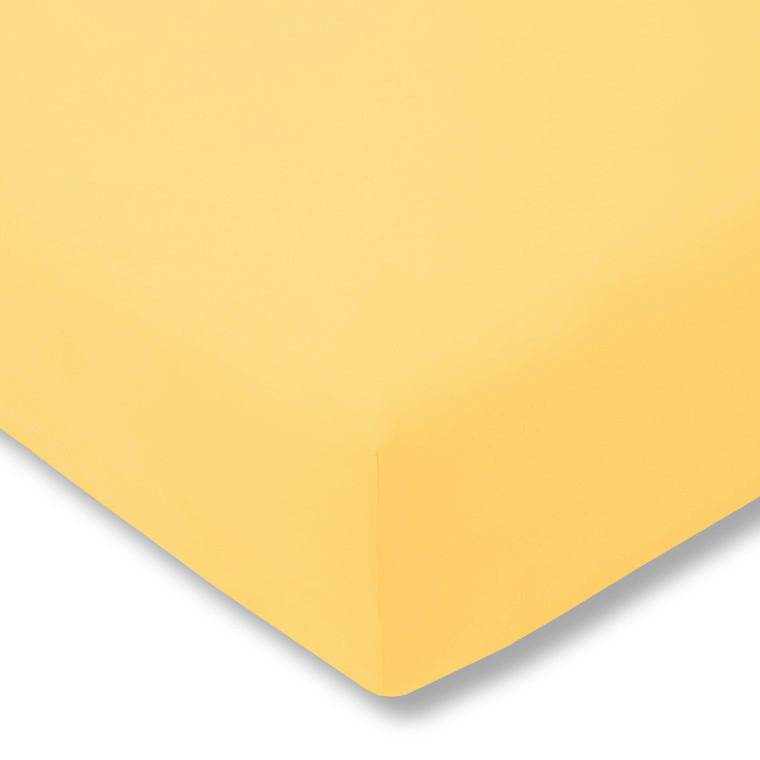 SPANNLEINTUCH 100/200 cm Single-Jersey  - Gelb, Basics, Textil (100/200cm) - Estella