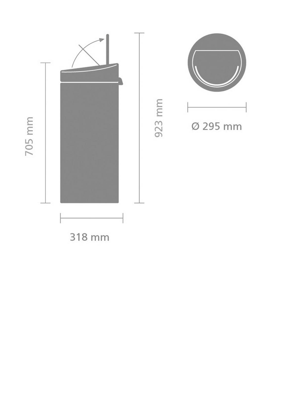 ODPADKOVÝ KOŠ  30 l - platinová, Design, kov/plast (29,5/72/32cm) - Brabantia
