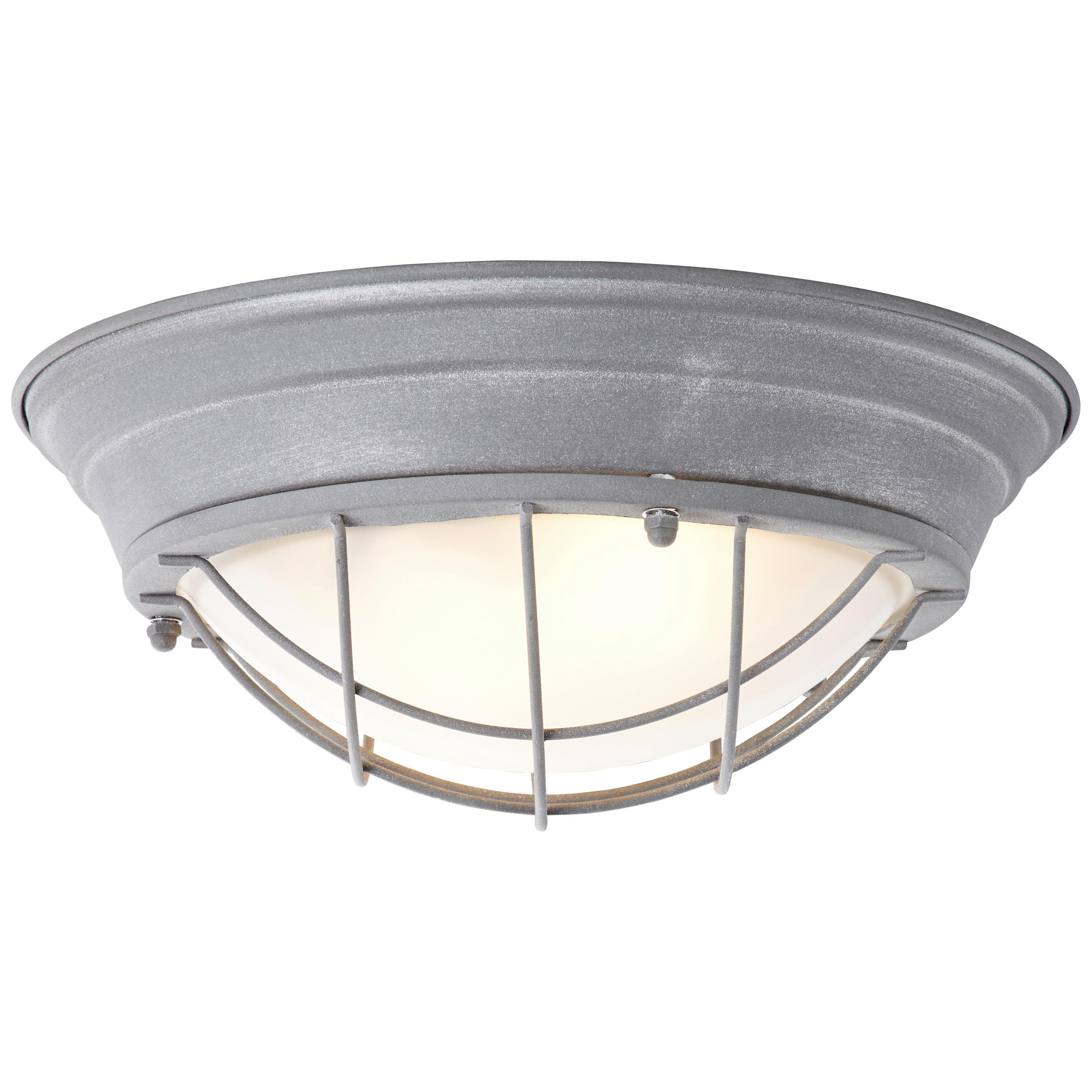 DECKENLEUCHTE Typhoon 34/14,5 cm   - Grau, KONVENTIONELL, Glas/Metall (34/14,5cm) - Brilliant