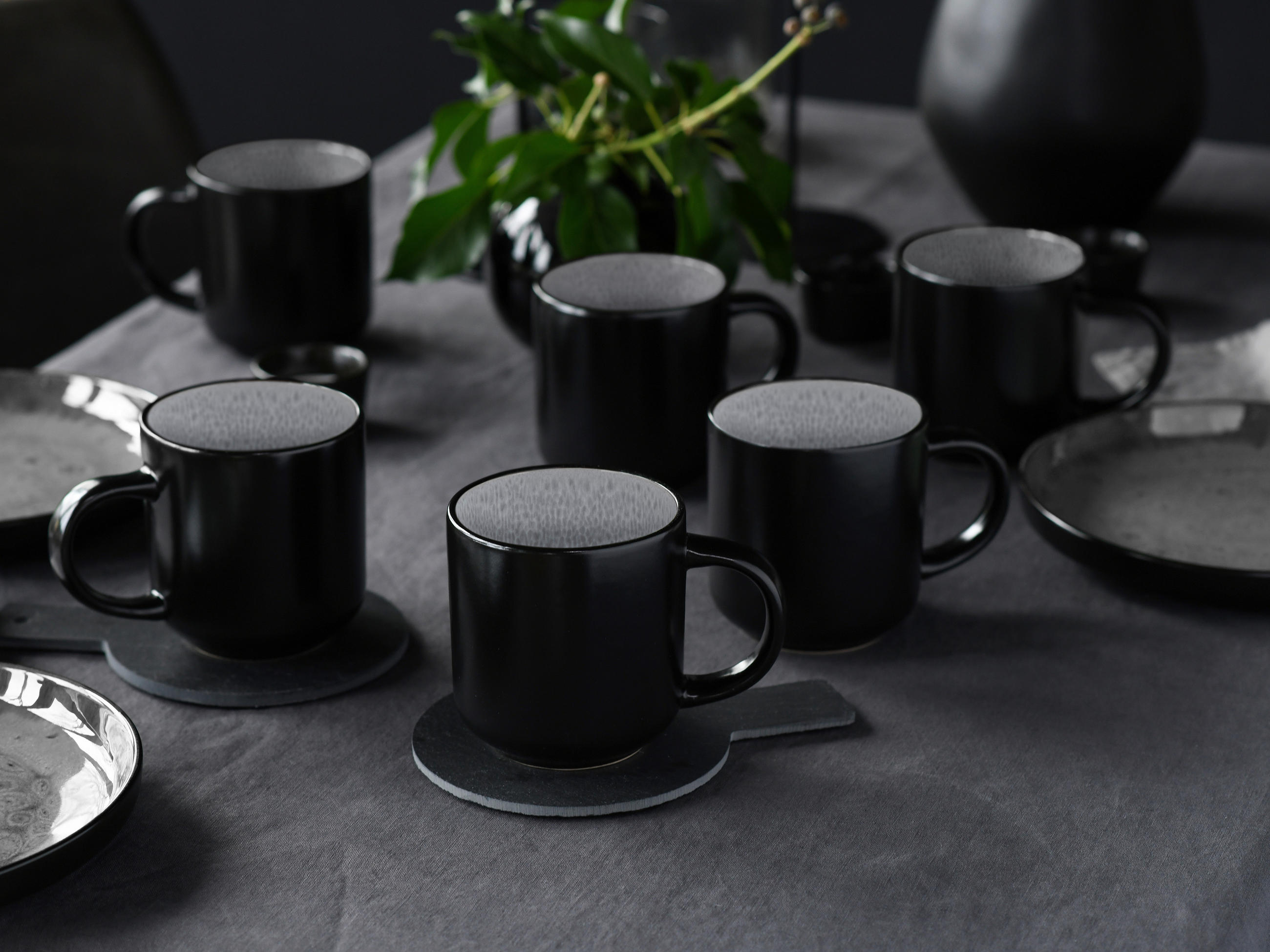 KAFFEEBECHERSET 6-teilig  - Hellgrau, Trend, Keramik - Creatable