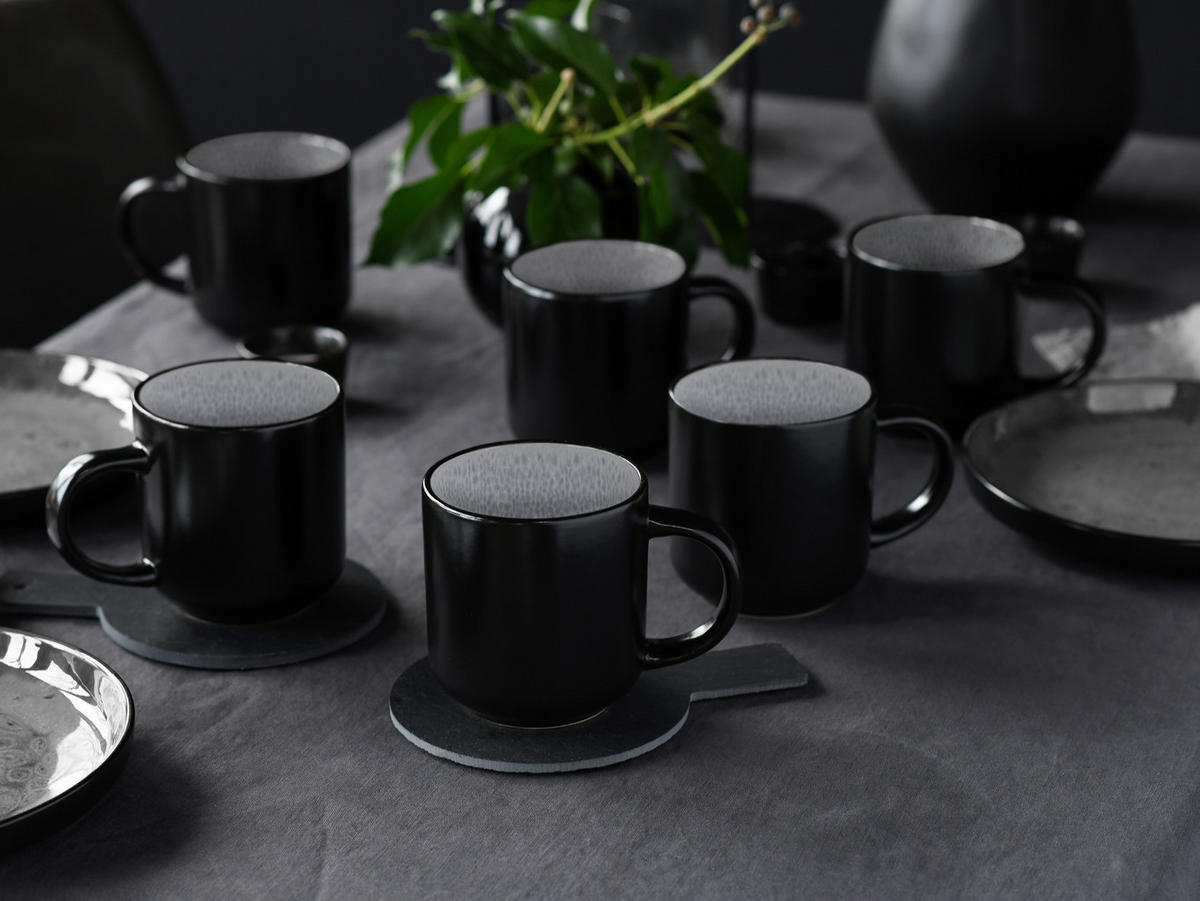 KAFFEEBECHERSET 6-teilig  - Hellgrau, Trend, Keramik - Creatable