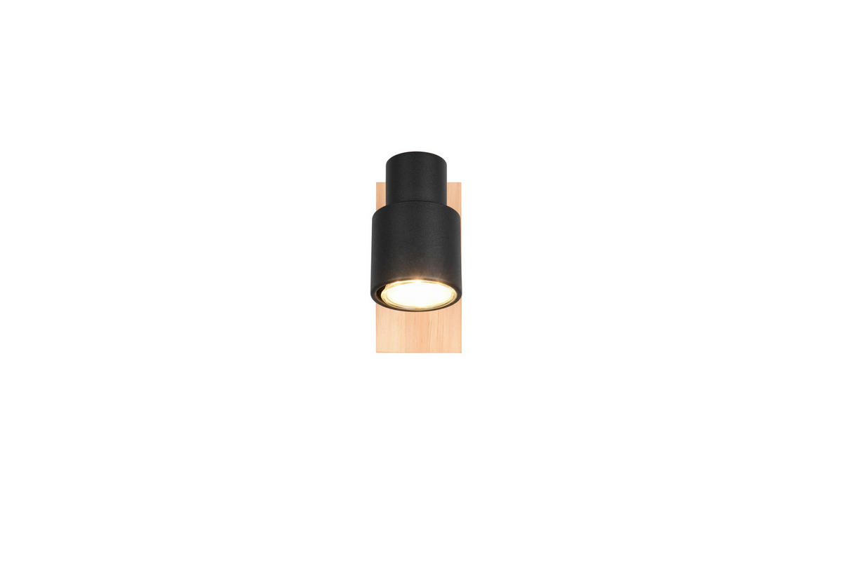 STRAHLER - Schwarz/Kieferfarben, Natur, Holz/Metall (14/15/6cm)