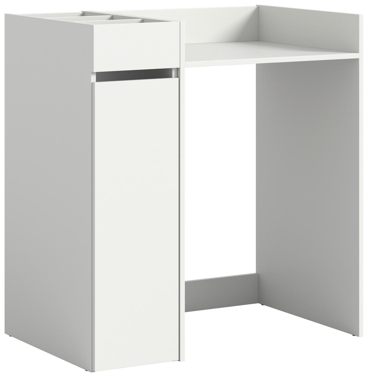 OMARICA ZA PRALNI STROJ  bela  - bela, Moderno, leseni material (95/101/60cm) - MID.YOU