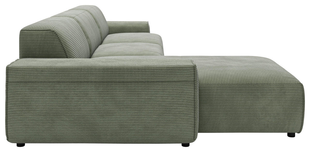 ROHOVÁ SEDAČKA, textil, zelená - černá/zelená, Design, textil/plast (189/300cm) - Livetastic