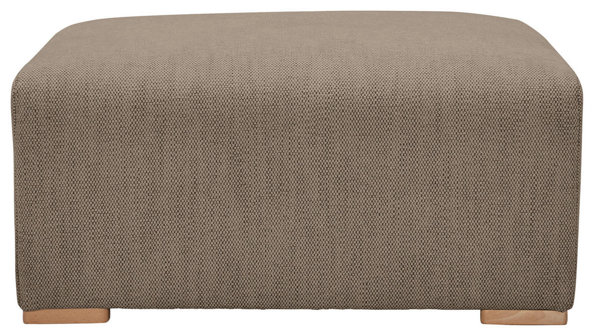 HOCKER in Textil Braun  - Buchefarben/Braun, Konventionell, Holz/Textil (101/44/92cm) - Livetastic