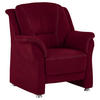 SESSEL in Mikrofaser Rot  - Beige/Rot, Konventionell, Textil/Metall (90/100/89cm) - Beldomo Comfort