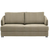 SCHLAFSOFA in Flachgewebe Beige  - Beige/Schwarz, Design, Textil/Metall (172/76-89/112-120cm) - Bali
