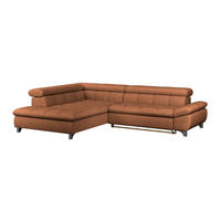 ECKSOFA Terracotta Chenille  - Chromfarben/Terracotta, KONVENTIONELL, Textil/Metall (234/312cm) - Livetastic