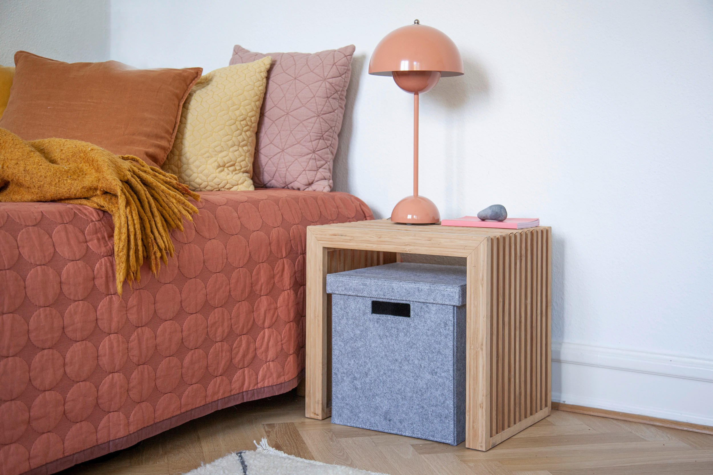 HOCKER Bambus  - KONVENTIONELL, Holz (45/43/35cm) - MID.YOU