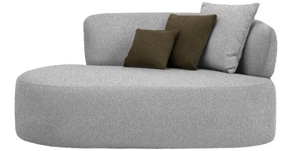 RÉCAMIERE  in Bouclé Taupe, Olivgrün  - Taupe/Schwarz, MODERN, Kunststoff/Textil (166/86/105cm) - Hom`in