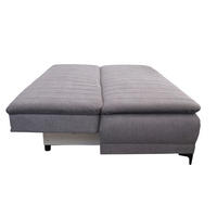 SCHLAFSOFA in Flachgewebe Grau  - Schwarz/Grau, Basics, Textil/Metall (202/98/78cm) - Livetastic
