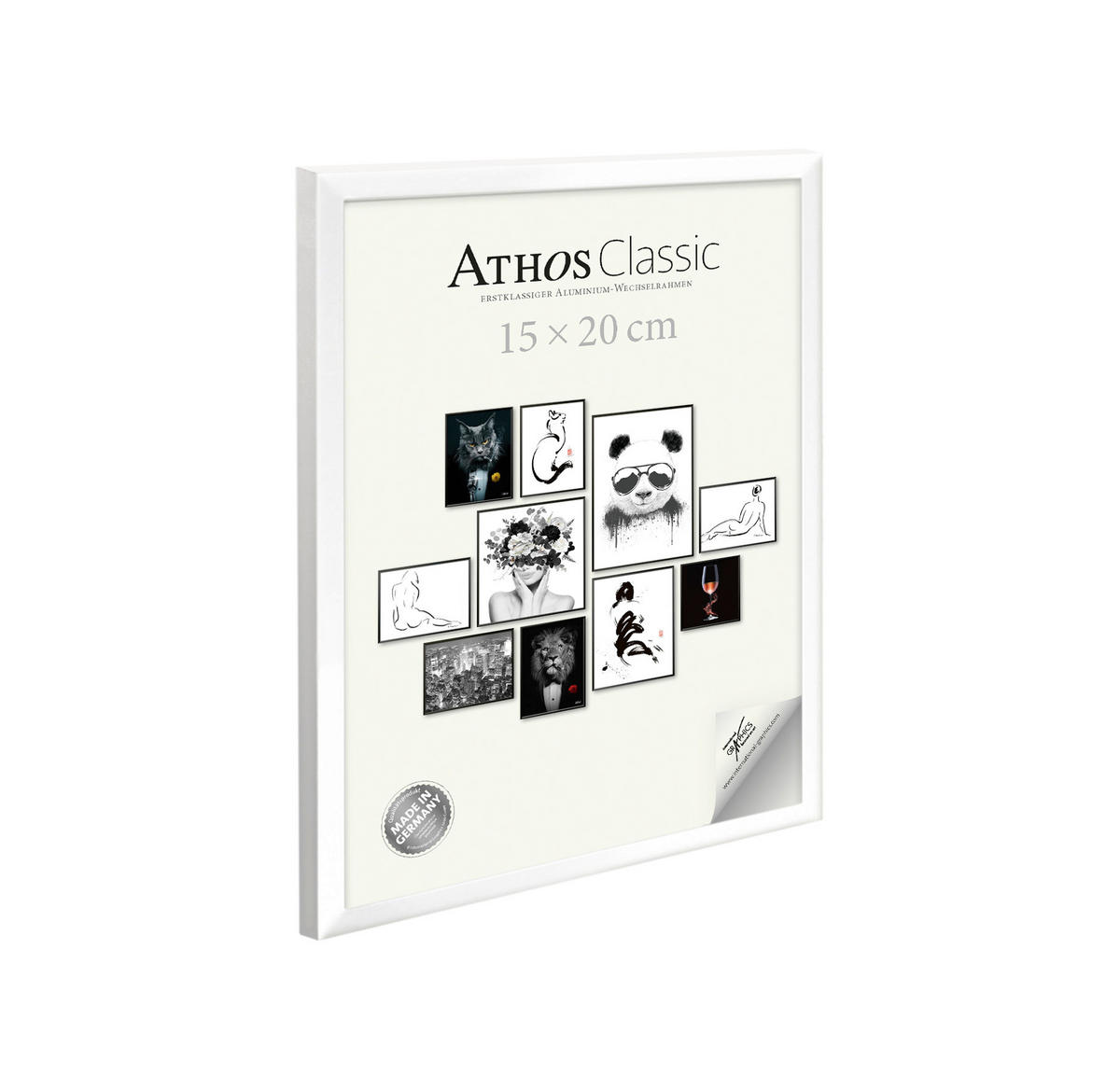 BILDERRAHMEN - Weiß Hochglanz, Basics, Papier/Holzwerkstoff (15/20/1,8cm)