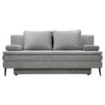 SCHLAFSOFA Webstoff Grau  - Schwarz/Grau, Design, Kunststoff/Textil (200/90/100cm) - Venda