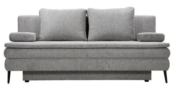 SCHLAFSOFA  mit Liegefunktion, Stoffauswahl Webstoff Grau  - Schwarz/Grau, Design, Kunststoff/Textil (200/90/100cm) - Venda