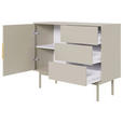 HIGHBOARD Kaschmir  - Kaschmir/Goldfarben, Design, Holzwerkstoff/Metall (104/139,5/39cm) - Xora