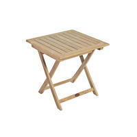 BEISTELLTISCH 50/50/50 cm Teakholz Hartholz Naturfarben quadratisch  - Naturfarben, Basics, Holz (50/50/50cm) - Gardenson