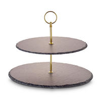 STOJAN NA CUPCAKES    - zlatá, Basics, kov/kameň (30/25/40cm) - Echtwerk
