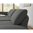 ECKSOFA  in Flachgewebe Dunkelgrau  175-224/255-365 cm  - Dunkelgrau/Schwarz, Design, Textil/Metall (175-224/255-365cm) - Dieter Knoll