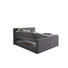 BOXSPRINGBETT Webstoff 180/200 cm INKL. Bettkasten, Matratze - Anthrazit, Design, Textil (180/200cm) - Carryhome
