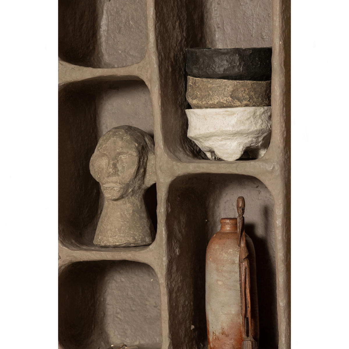 WANDREGAL  - Grau, Design, Papier (45/70/23cm) - Livetastic