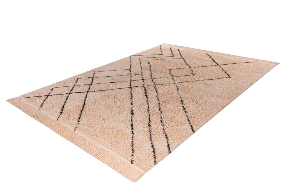 TEPPICH 160/230 cm Mylen 625 Creme / Schwarz Creme, Schwarz  - Creme/Schwarz, KONVENTIONELL, Textil (160/230cm)