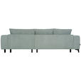 ECKSOFA  in Chenille Hellgrau  279/222 cm  - Hellgrau/Schwarz, KONVENTIONELL, Kunststoff/Textil (279/222cm) - Hom`in