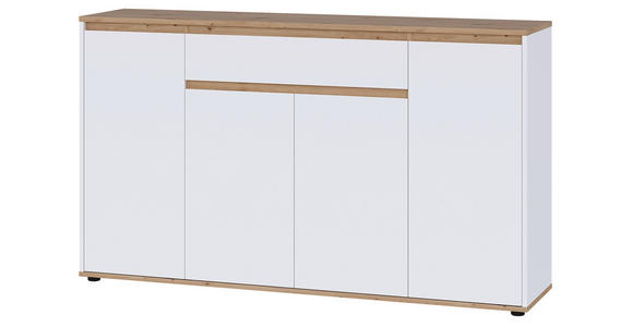 SIDEBOARD  160/93/38 cm 1 Schublade(n)  - Weiß/Eiche Artisan, MODERN, Holzwerkstoff (160/93/38cm) - Carryhome