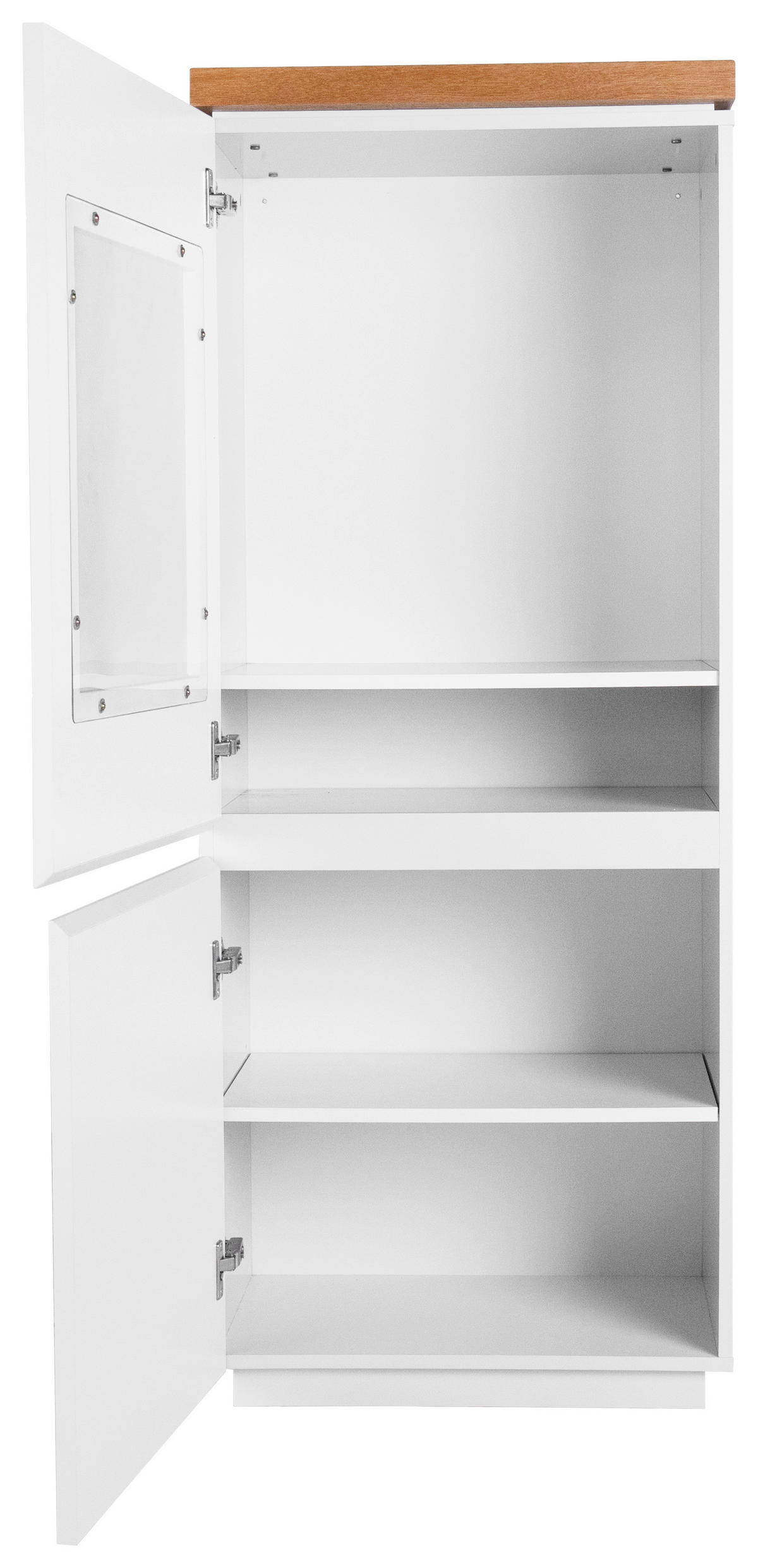 VITRINE in furniert Eiche Weiß, Erlefarben  - Erlefarben/Weiß, MODERN, Holz/Holzwerkstoff (57/143/40cm) - Carryhome
