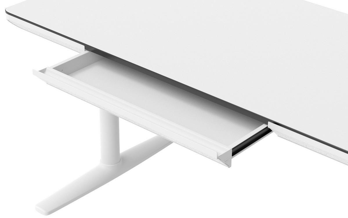 SCHREIBTISCH 140/70/73 cm Weiß  - Weiß, Design, Holzwerkstoff/Kunststoff (140/70/73cm) - Novel