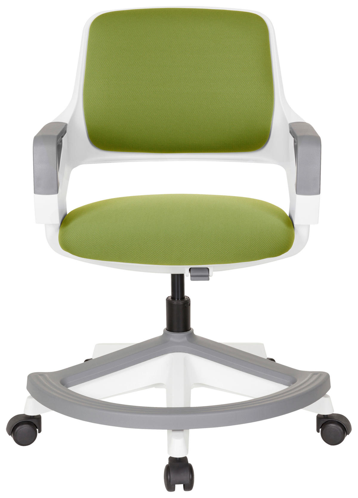 OTOČNÁ ŽIDLE PRO MLÁDEŽ, olivově zelená - šedá/bílá, Moderní, textil/plast (53/80 - 93/60cm) - MID.YOU