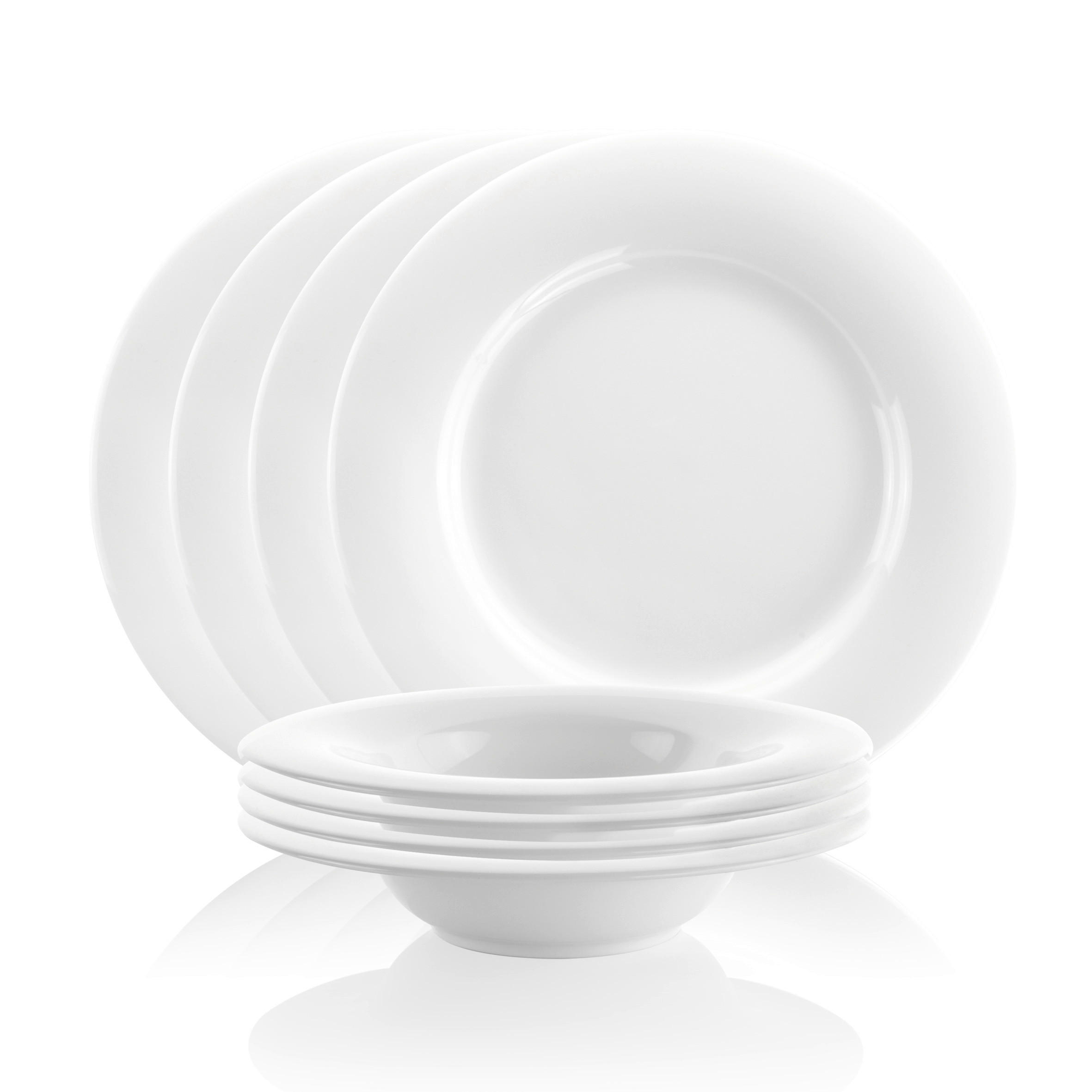 JÍDELNÍ SOUPRAVA porcelán keramika  - bílá, Basics, keramika - Novel