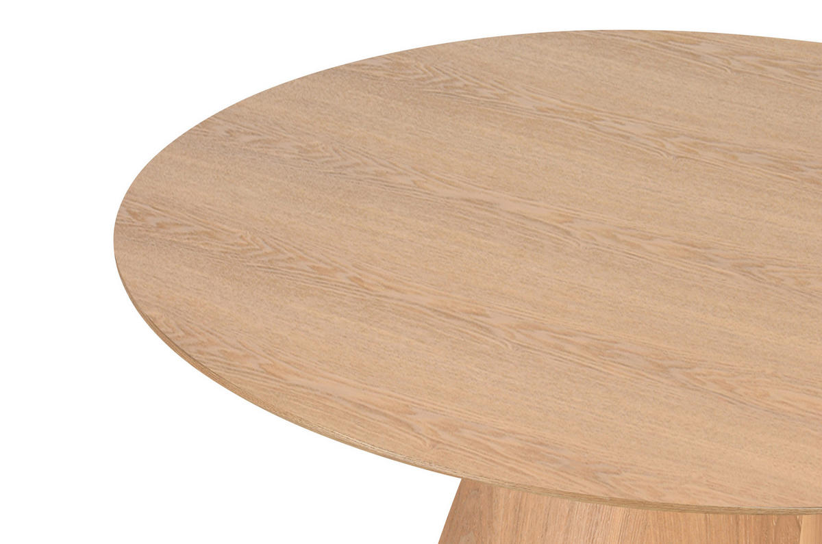 ESSTISCH Echtholz, Nachbildung  Holz, Holzwerkstoff rund Eichefarben  - Eichefarben, MODERN, Holz/Holzwerkstoff (120/75cm) - Livetastic