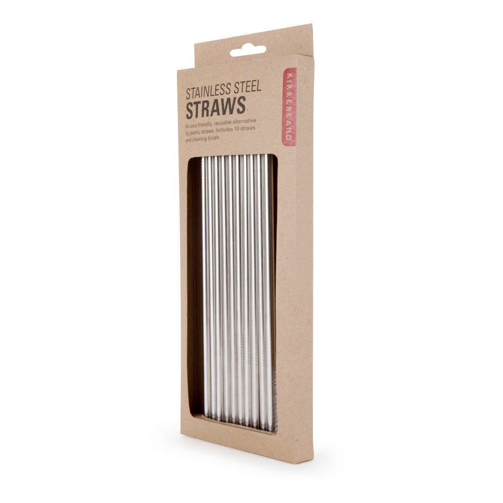 SZÍVÓSZÁL - ezüstszínű, Basics, fém (1,5/26/10cm) - Kikkerland