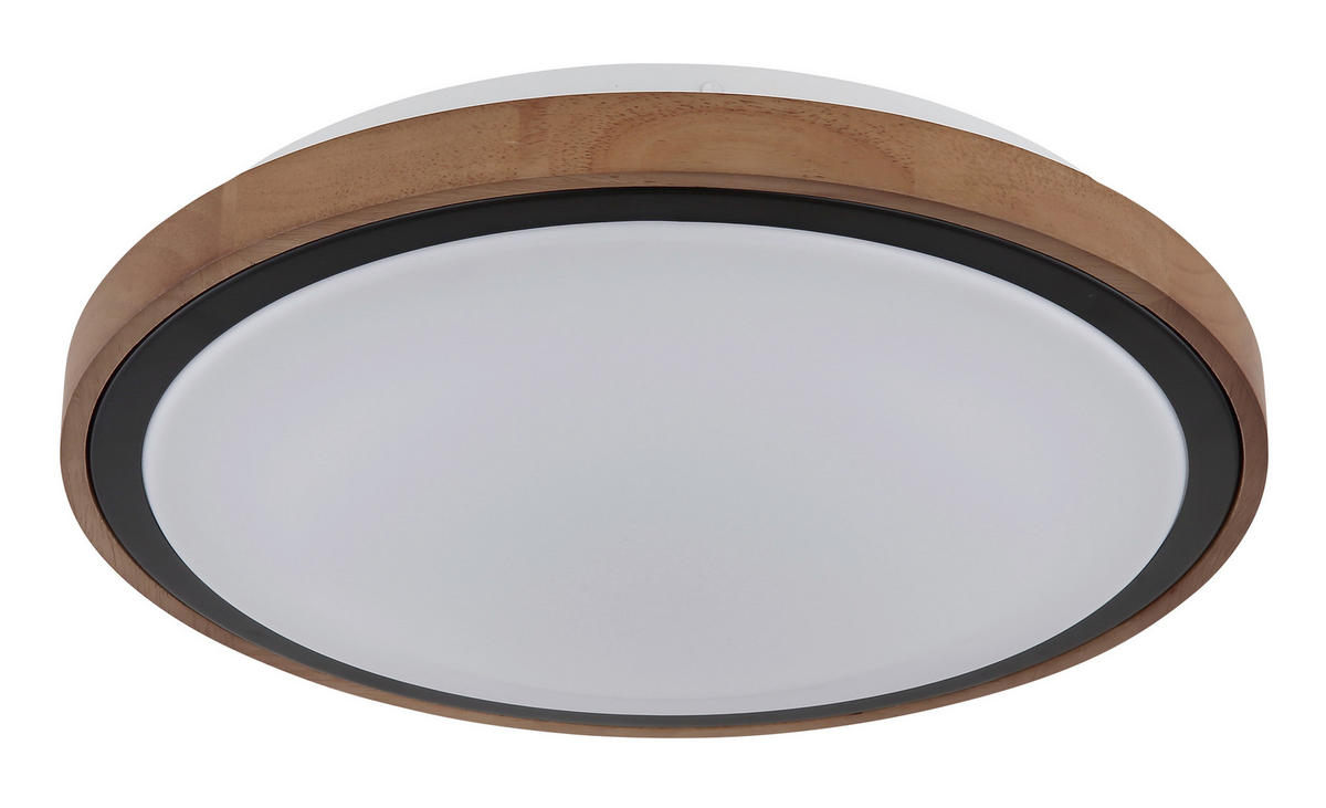 STROPNÍ LED SVÍTIDLO, 38/9,5 cm  - opál, Natur, kov/dřevo (38/9,5cm) - Globo